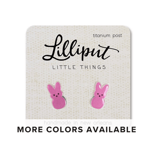 Lilliput Little Things Earrings Marshmallow Easter Bunny Earrings