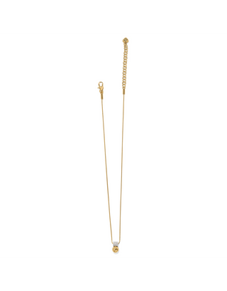 Brighton Meridian Petite Necklace in gold with crystal pavé pendant on delicate chain