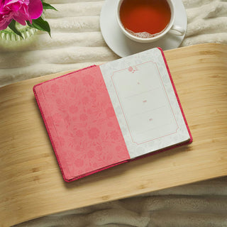Open Moments of Grace for Sisters book on bamboo tray with personalized TO FROM DATE gift page