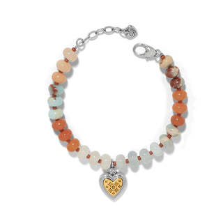 Mosaic Two Tone Heart Beaded Bracelet
