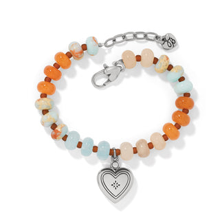 Mosaic Two Tone Heart Beaded Bracelet