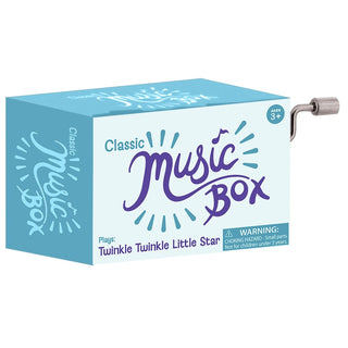 Light blue Classic Music Box package playing Twinkle Twinkle Little Star with metal crank