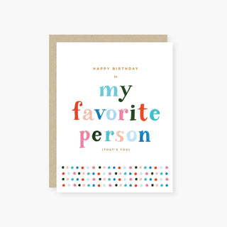 2021 Co. Stationary My favorite person birthday card