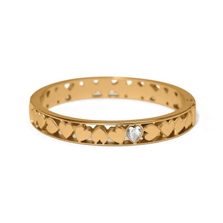 Brighton Women's Earrings Mystery of Love Heart Hinged Bangle