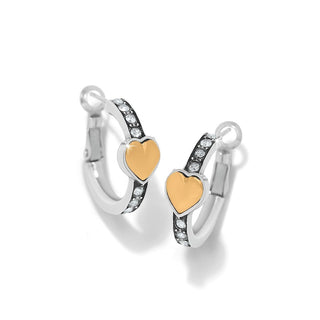 Brighton Women's Earrings Mystery of Love Heart Hoop Earrings