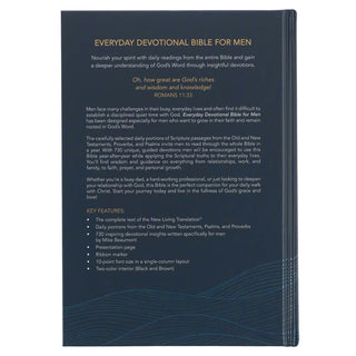 Christian Art Gifts Adult Books NLT Devotional Bible for Men