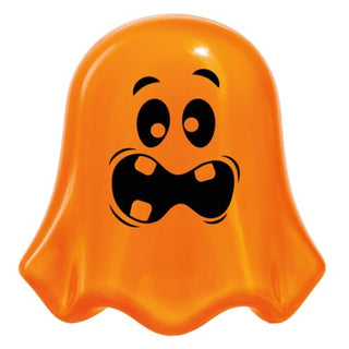 Orange ghost-shaped Needohween Baby Boos squishy toy with surprised facial expression by Schylling