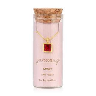 Lucky Feather Necklaces New Birthstone Bottle Necklace