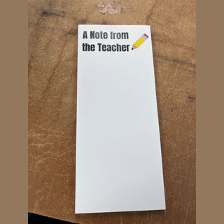 Feather Printing Stationary Note from Teacher Notepad