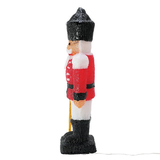 Enesco lighted acrylic nutcracker soldier figurine in red, black, and white