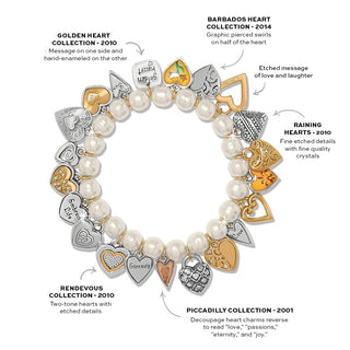 Brighton Women's Bracelets One Heart Pearl Stretch Bracelet