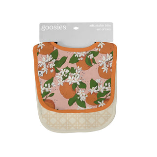 Goosie's Baby Bibs Orange Blossoms Bib Set