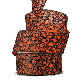 Regency Halloween Orange Web Ribbon