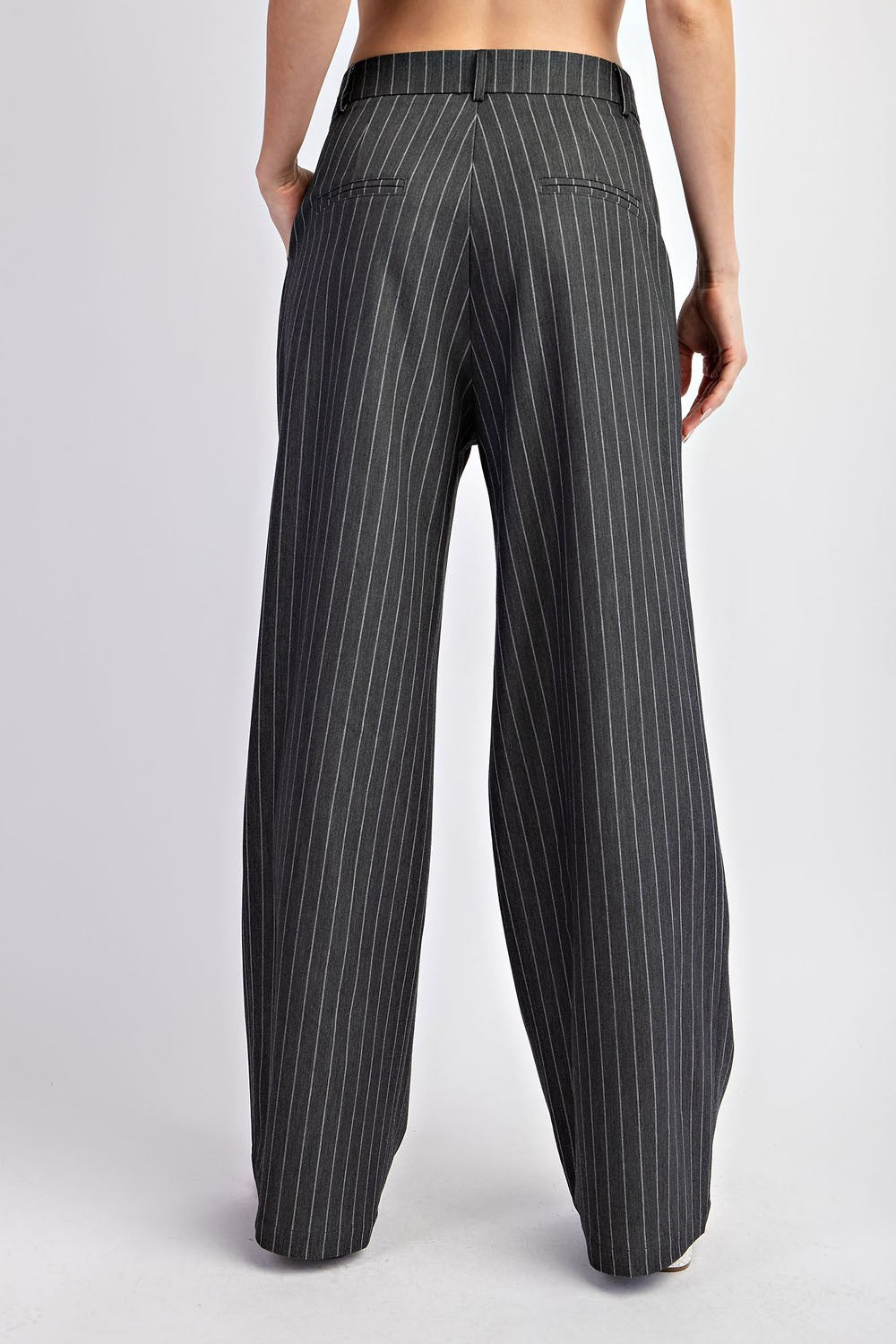 Pinstripe Straight Pants