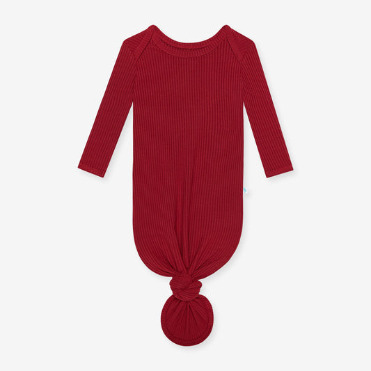 Posh Peanut Knotted Gown-Dark Red