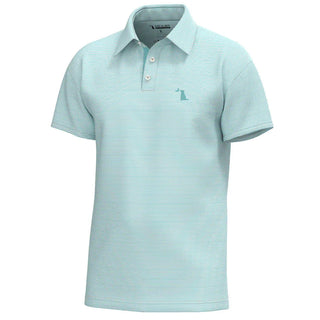 Local Boy Men's Tops Palms Aqua Polo