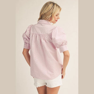 Jodifli Women's Tops Pearl Button Top
