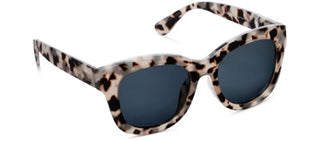 Gray tortoise acetate cat-eye reading glasses with full-coverage frame and dark lenses
