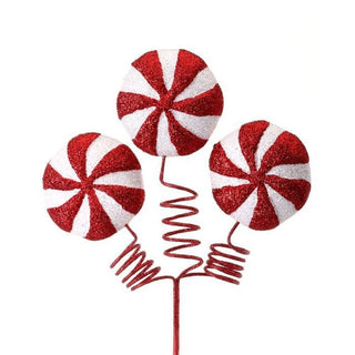 Regency Christmas Picks Peppermint Disc Pick