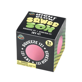 Box of Night Glow Squee Zoh with pink ball 