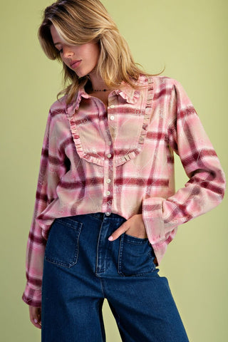 Plaid Soft Washed Shirt