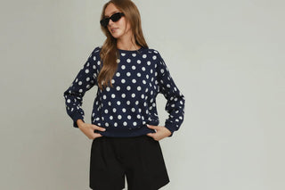 Polka Dot Printed Pullover