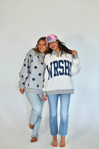 Poppy & Pine Reversible Mock Nock Sweatshirt