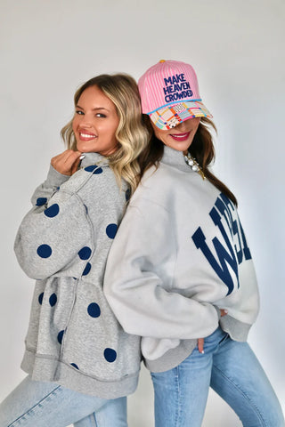 Poppy & Pine Reversible Mock Nock Sweatshirt
