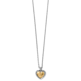 Brighton Necklaces Pretty Tough Bold Two Tone Heart Petite Necklace