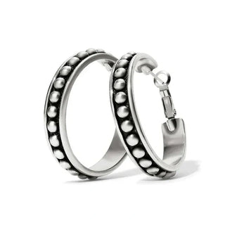 Brighton Women's Earrings Pretty Tough Stud Large Leverback Hoop Earrings