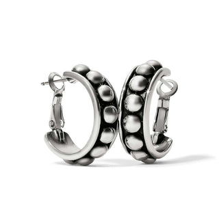 Brighton Women's Earrings Pretty Tough Stud Medium Leverback Hoop Earrings