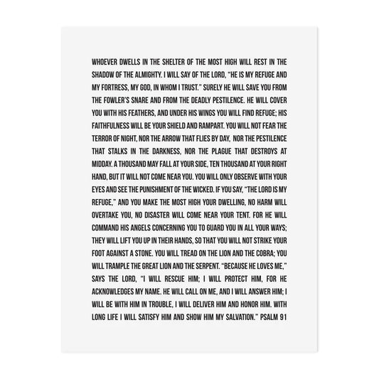 Psalm 91 Art Print