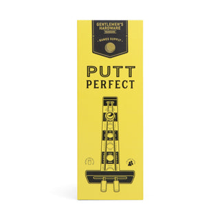 Putt Perfect golf putting game in yellow box by Gentlemen's Hardware Games Supply