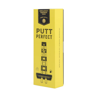 Gentlemen's Hardware Putt Perfect golf putting game in bright yellow packaging box