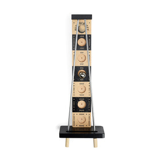 Putt Perfect golf scoring game tower with wood and black finish displaying score zones