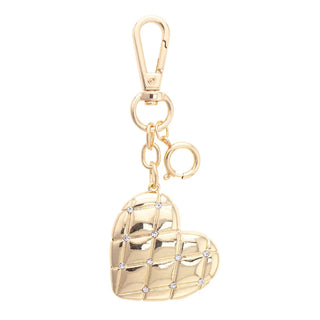 Quilted Heart Bag Charm