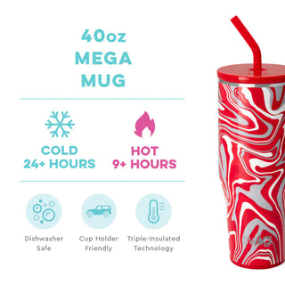 Swig Drinkware Red & Gray Fanzone Mega Mug 40oz