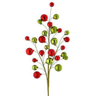 Regency Christmas Picks Red & Green Ball Spray