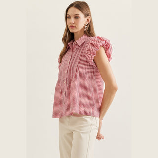 Red Plaid Top