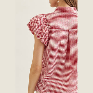 Red Plaid Top