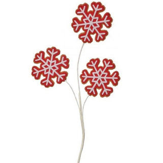 Red/White Snowflake Spray