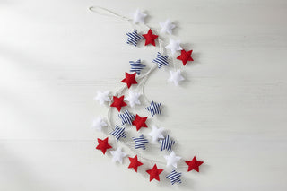 Decorative string with red, white, and blue stars