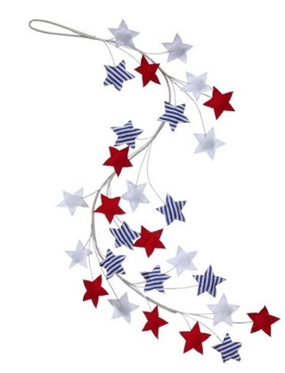 Decorative string with red, white, and blue stars 