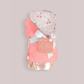 Reversible Baby Blanket Cherry Cute by Doodle By Meg