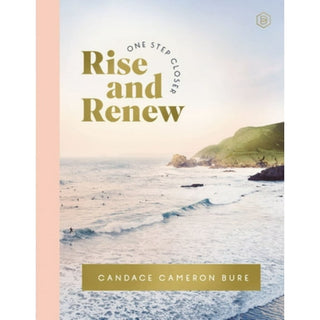 Rise and Renew One Step Closer devotional book by Candace Cameron Bure with coastal ocean cover