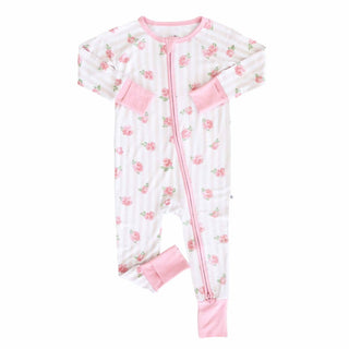 Caden Lane Baby Footies Rosy & Cozy Convertible Zip Romper