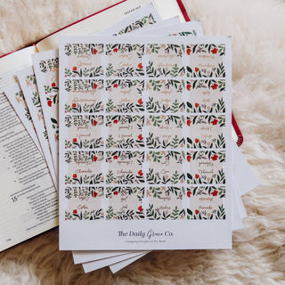 The Daily Grace Co Stationary Rust Floral Bible Tabs