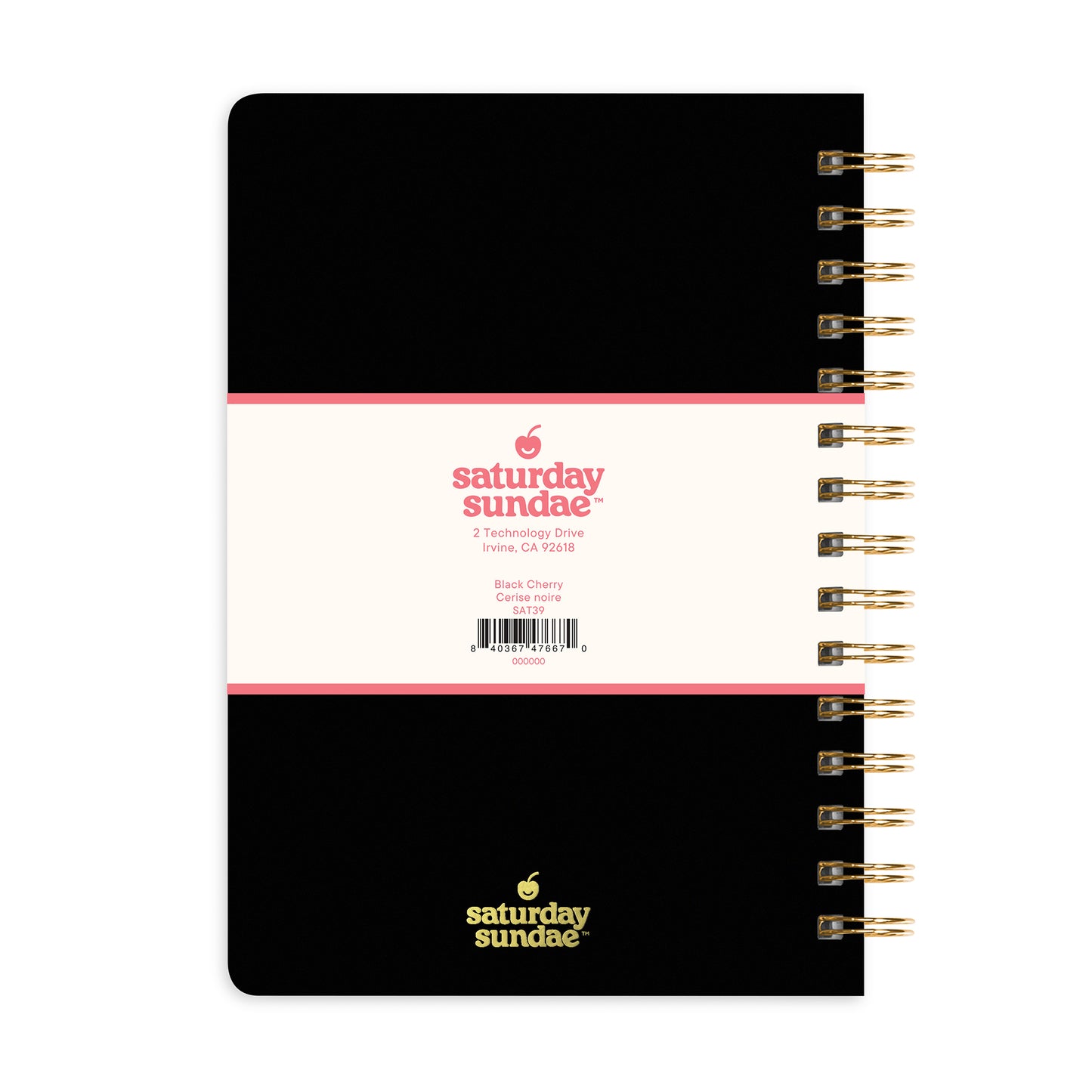 Black Cherry Mini Sprinkles Spiral Notebook