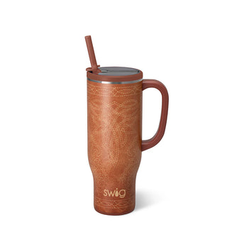 Saddle Stitch Cognac 30oz Mega Mug