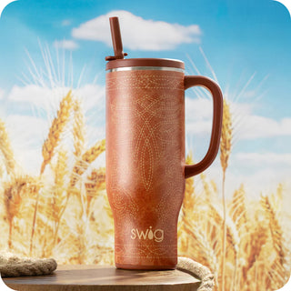 Saddle Stitch Cognac 30oz Mega Mug